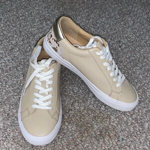 Lucky Brand Cream and Gold Sneakers